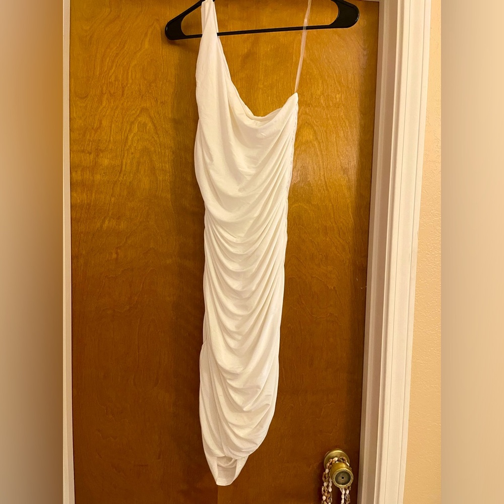 Super sexy white evening dress.